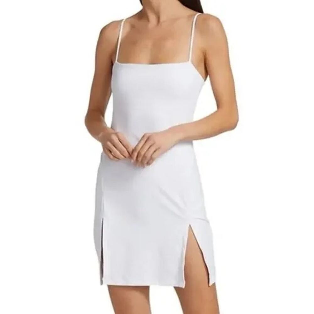 Susana Monaco White Double Slit Mini Dress